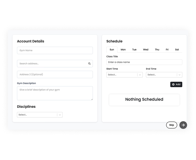 Grapple sign up form screenshot